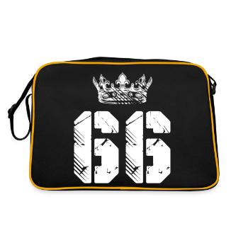 66 Number crown - Retro Bag - black/gold - Back