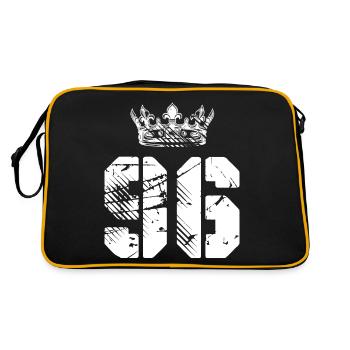 96 Number crown - Retro Bag - black/gold - Back
