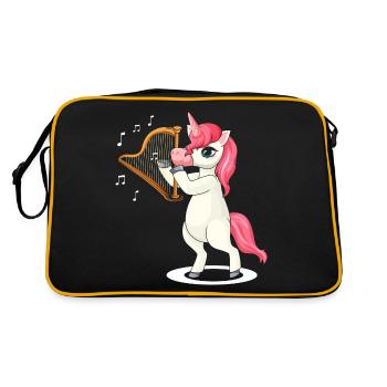 Conception de harpe pour harpiste et joueur de harpe - Sac Retro - noir/or - Dos