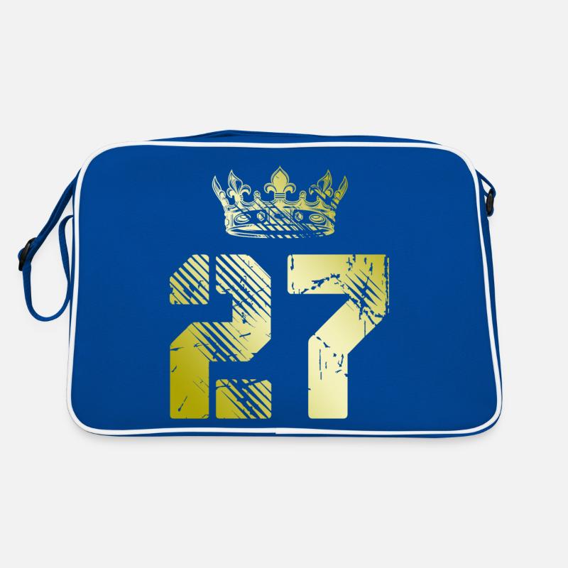 27 Zahl Krone Retro Tasche