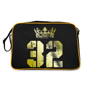 32 Number crown - Retro Bag - black/gold - Back
