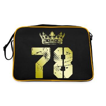 78 Number crown - Retro Bag - black/gold - Back