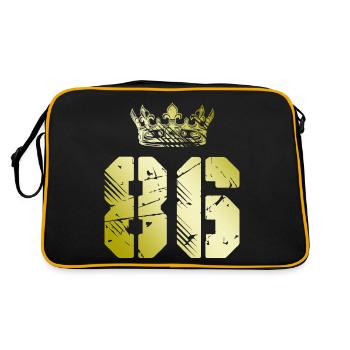 86 Couronne numérique - Sac Retro - noir/or - Dos