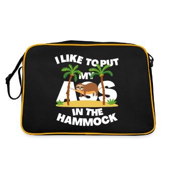 J’AIME METTRE MON CUL DANS UN HAMAC - Sac Retro - noir/or - Dos
