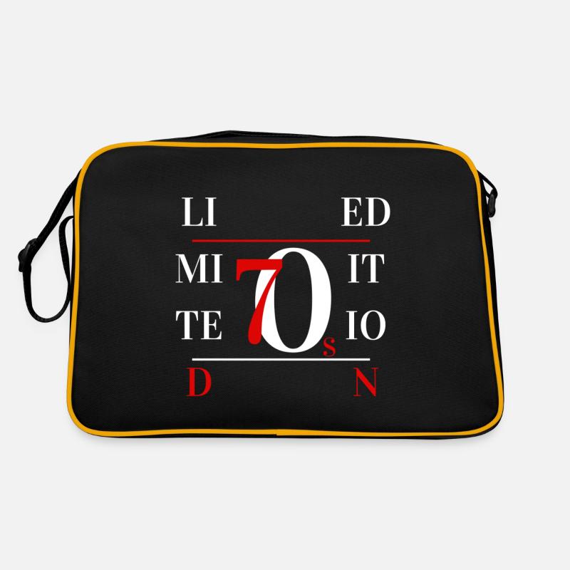 Édition limitée des années 70 - Sac Retro - noir/or