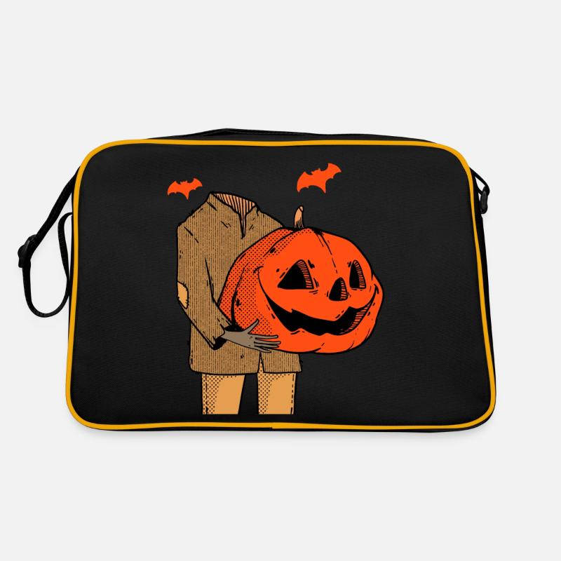 Scary Spooky Jack O Lantern Face Pumpkin Men Boys Sac Retro
