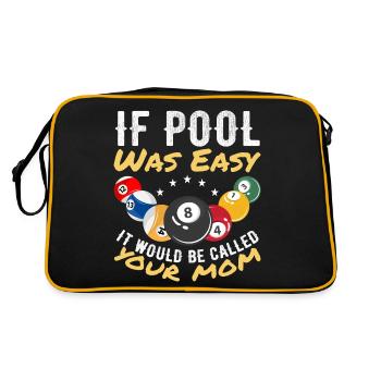 If Pool Was Easy It Would Be Called Your Mom - Retro Bag - black/gold - Back
