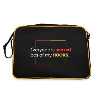 Angst vor meinen HOOKS - Retro Tasche - Schwarz/Gold - Hinten