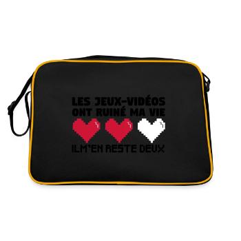 Les Jeux-Vidéos ont ruiné ma vie. - Sac Retro - noir/or - Dos