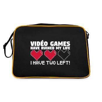 Les Jeux-Vidéos ont ruiné ma vie. - Sac Retro - noir/or - Dos
