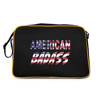 American Badass - real American Dude! - Retro Bag - black/gold - Back