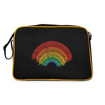 Dirt Biker Riding Rainbow Dirt Bike - Retro Bag - black/gold - Back