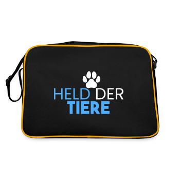 Held der Tiere - Retro Tasche - Schwarz/Gold - Hinten
