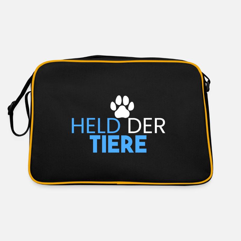 Held der Tiere - Retro Tasche - Schwarz/Gold