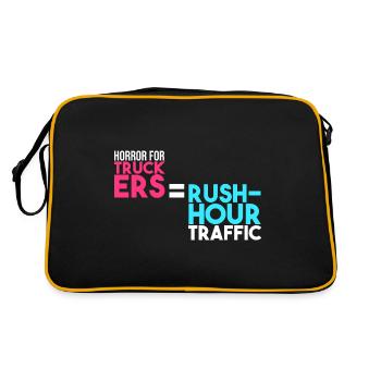 Horror for truckers = rush hour - Retro Bag - black/gold - Back