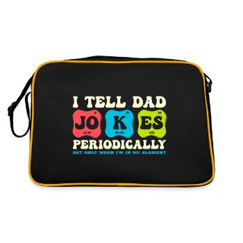 Je raconte des blagues à papa périodiquement élément Groovy - Sac Retro - noir/or - Dos