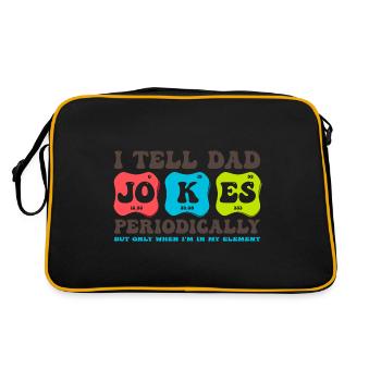 Groovy Hippie Dad - Je raconte des blagues à papa périodiquement - Sac Retro - noir/or - Dos