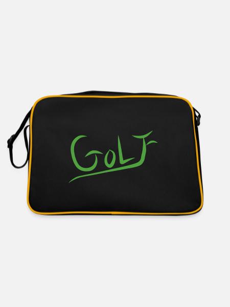 Golf Lovers - Retro Bag - black/gold - Back