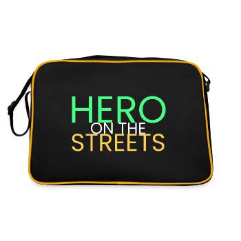 Held auf der Straße - Retro Tasche - Schwarz/Gold - Hinten