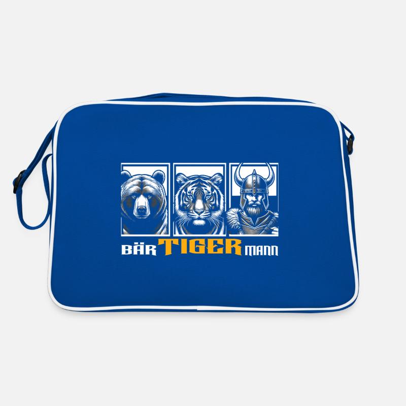 Bärtigermann Bär Tiger Mann Geschenk Bart Retro Tasche