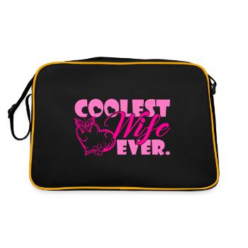 Coolest Wife Ever - Retro Bag - black/gold - Back