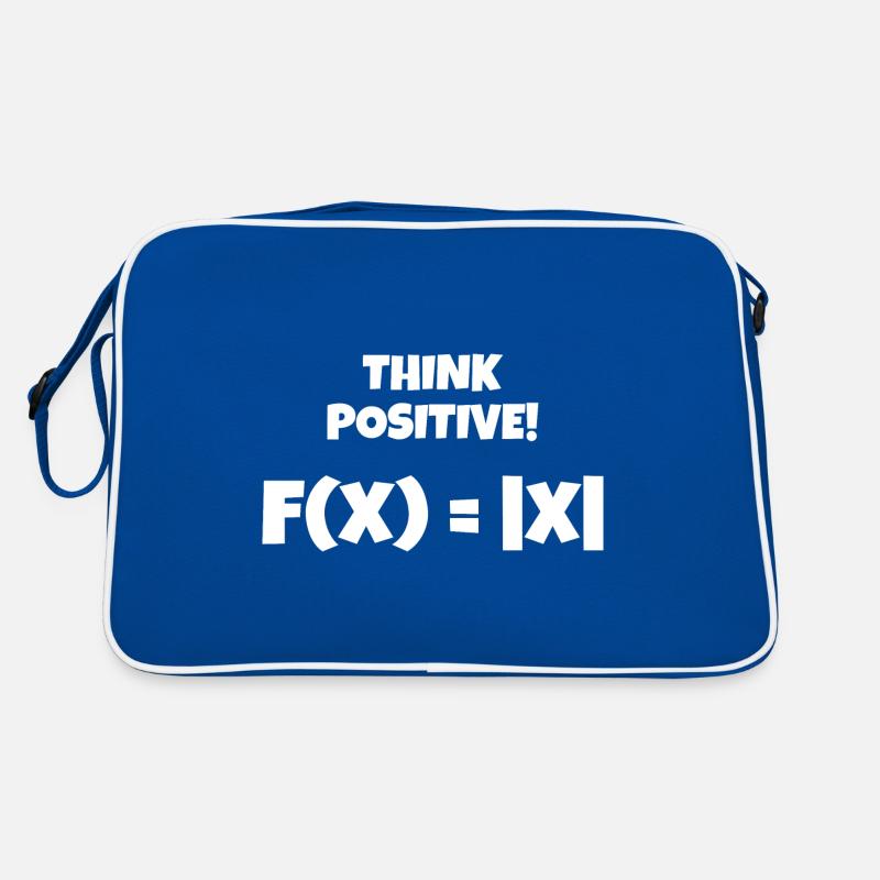 Denk positiv! Think positive! Retro Tasche