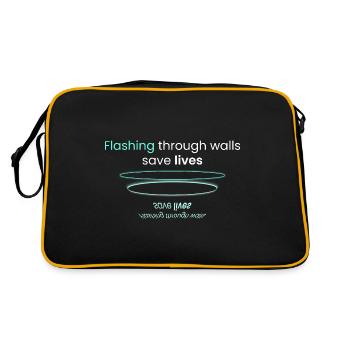 Flashing through walls!! - Retro Bag - black/gold - Back