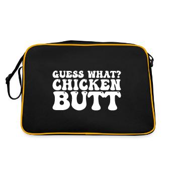 Guess what? Chicken butt . Cadeau Poule. - Sac Retro - noir/or - Dos
