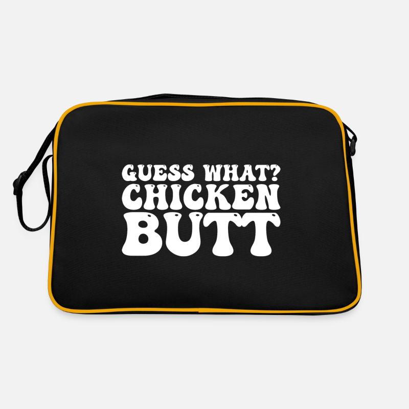 Guess what? Chicken butt . Hen Gift. Retro Bag