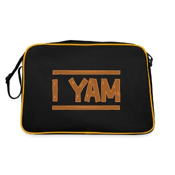 Je yam drôle de patate douce disant design pour - Sac Retro - noir/or - Dos
