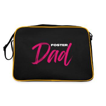Foster Dad Bonus Dad Gift For Awesome Foster Dad - Retro Bag - black/gold - Back
