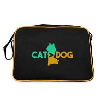 Chat > chien - Sac Retro - noir/or - Dos