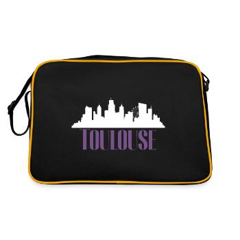 Toulouse France Ville Vacances Cadeau Rengaine - Sac Retro - noir/or - Dos
