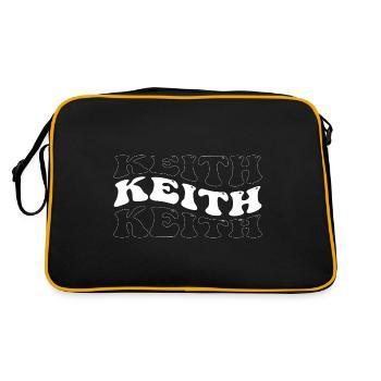 Drôle Keith Groovy 4 Hommes Femmes Cool Keith Tie Dye - Sac Retro - noir/or - Dos