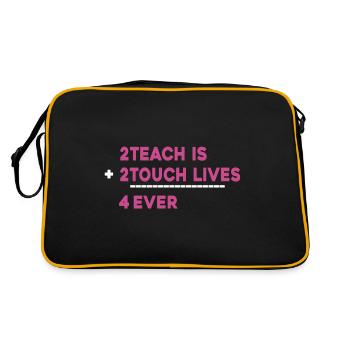 Teacher To Teach Is To Touch Lives - Retro Bag - black/gold - Back