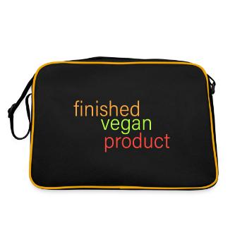 Produit fini végétalien - Sac Retro - noir/or - Dos