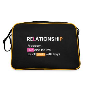 Relationship: Live and let live - Retro Bag - black/gold - Back