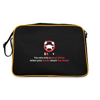 Knees on the road! - Retro Bag - black/gold - Back