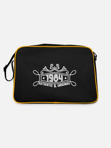 Birthday 1984 Birthday Born in 1984 Year - Retro Bag - black/gold - Back