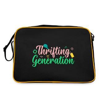 Thrift Shopper Thrifting Generation Thrift Store - Retro Bag - black/gold - Back