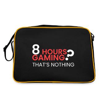 Playing for 8 hours is nothing - Retro Bag - black/gold - Back