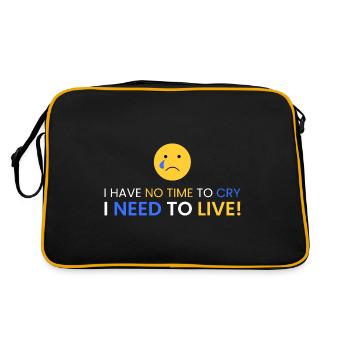 Pas le temps de pleurer! Il faut vivre ! - Sac Retro - noir/or - Dos