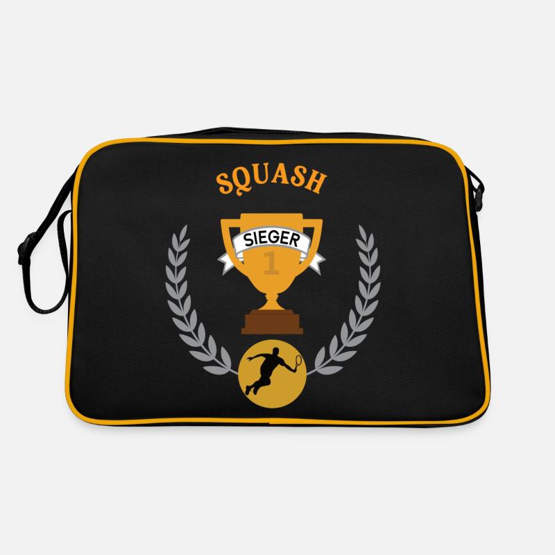 Squash Sieger Gewinner Turnier Meisterschaft Retro Tasche