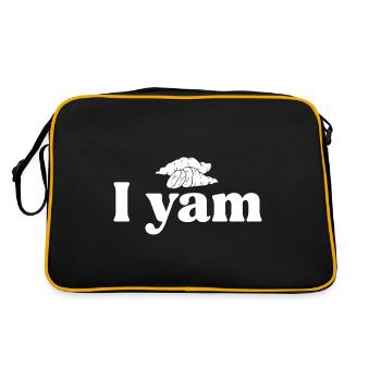 Je yam drôle de patate douce disant design pour - Sac Retro - noir/or - Dos