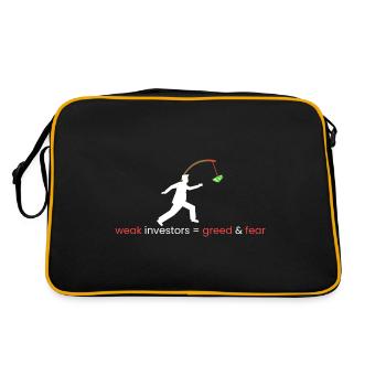 Weak investors = greed & fear - Retro Bag - black/gold - Back
