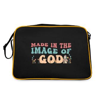 Fabriqué à l’image de Dieu - Flower Mushroom Groovy - Sac Retro - noir/or - Dos