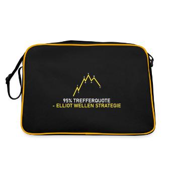 Elliot Wellen Strategie - Retro Tasche - Schwarz/Gold - Hinten