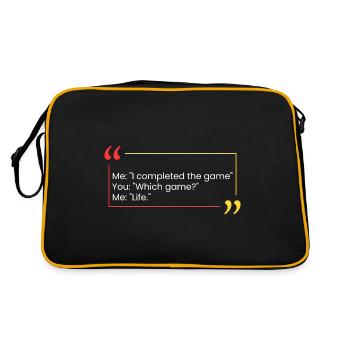 Me: "I finished the game" - Retro Bag - black/gold - Back
