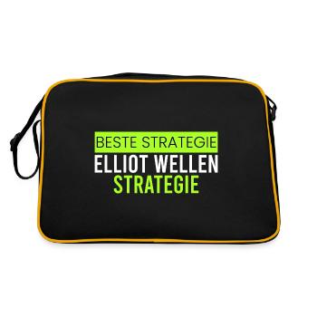Elliot Wellen Strategie - Retro Tasche - Schwarz/Gold - Hinten