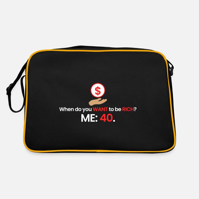 Reich mit 40! Retro Tasche